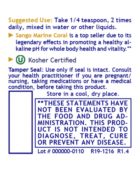 Coral Legend (2 oz Powder) - - Nutritional Supplement - - Bone and Joint Support - Mineral Support - pH Balance and Alkalinization - - - Marketplace Earth Vitamins, L.L.C.