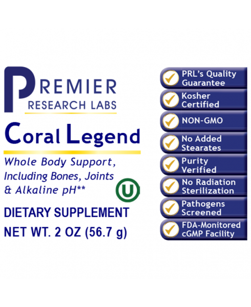 Coral Legend (2 oz Powder) - - Nutritional Supplement - - Bone and Joint Support - Mineral Support - pH Balance and Alkalinization - - - Marketplace Earth Vitamins, L.L.C.