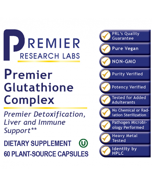 Glutathione Complex, Premier - - Nutritional Supplement - - Antioxidant Support - Inmune Health - Intestinal Support/Cleansing - Liver Support - - - Marketplace Earth Vitamins, L.L.C.