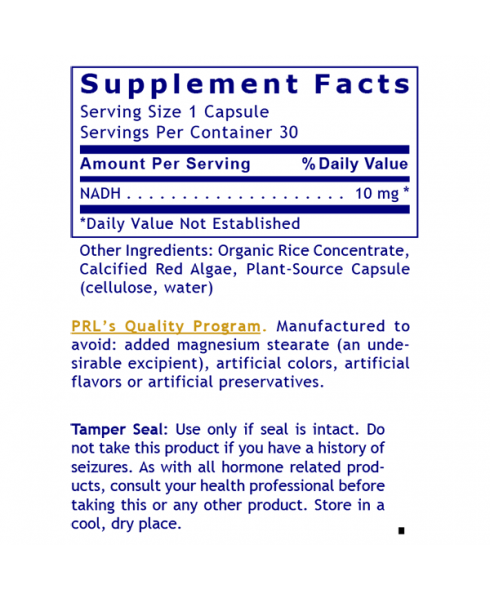NADH, Premier - - Nutritional Supplement - - Brain Support - Fitness / Workout / Performance and Energy Support - - - Marketplace Earth Vitamins, L.L.C.