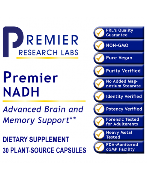 NADH, Premier - - Nutritional Supplement - - Brain Support - Fitness / Workout / Performance and Energy Support - - - Marketplace Earth Vitamins, L.L.C.