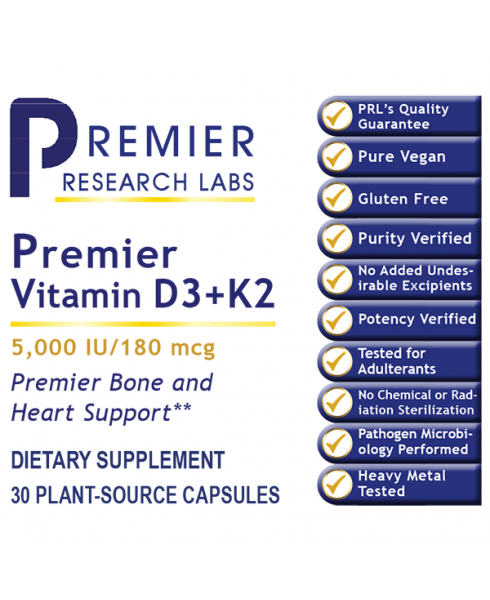Premier Vitamin D3+K2 - - Nutritional Supplement - - Bone and Joint Support - Teeth Support - Top Sellers - - - Marketplace Earth Vitamins, L.L.C.