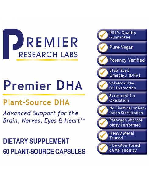 DHA, Premier - - Nutritional Supplement - - Brain Support - Eye and Vision Support - Fatty Acid Support - Neurological Support - Omega 3 Support - Top Sellers - - - Marketplace Earth Vitamins, L.L.C.
