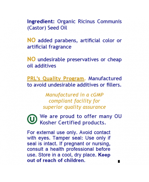 Castor Oil, Premier - - Nutritional Supplement - - Cleansing Support (external) - Top Sellers - - - Marketplace Earth Vitamins, L.L.C.