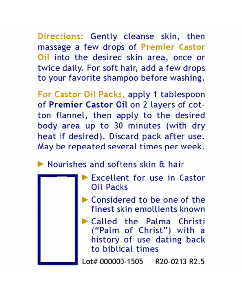 Castor Oil, Premier - - Nutritional Supplement - - Cleansing Support (external) - Top Sellers - - - Marketplace Earth Vitamins, L.L.C.