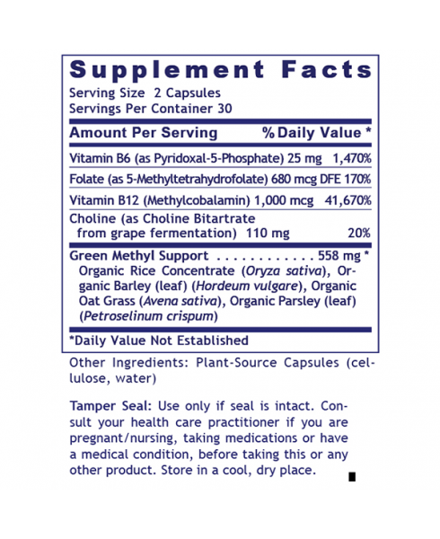 Phyto Methylate (60 Caps) - - Nutritional Supplement - - Cardiovascular and Circulatory Support - Methyl Support - Neurological Support - - - Marketplace Earth Vitamins, L.L.C.
