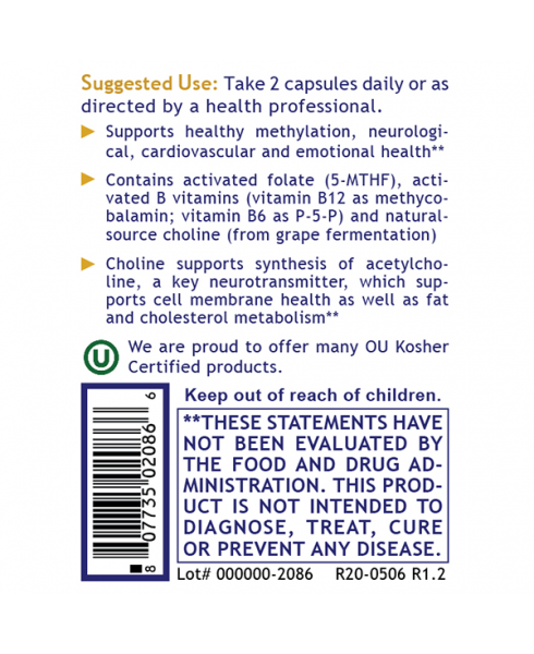 Phyto Methylate (60 Caps) - - Nutritional Supplement - - Cardiovascular and Circulatory Support - Methyl Support - Neurological Support - - - Marketplace Earth Vitamins, L.L.C.