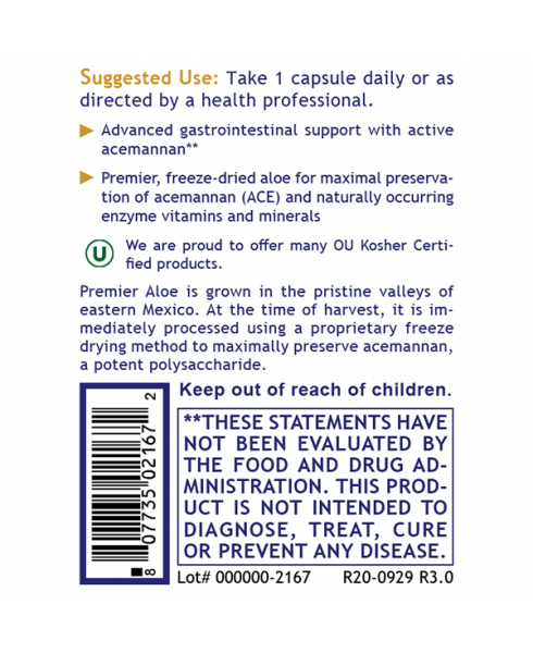 Premier Aloe - - Nutritional Supplement - - Immune Support / Targeting Agents - Intestinal Support/Cleansing - Stomach Support - - - Marketplace Earth Vitamins, L.L.C.