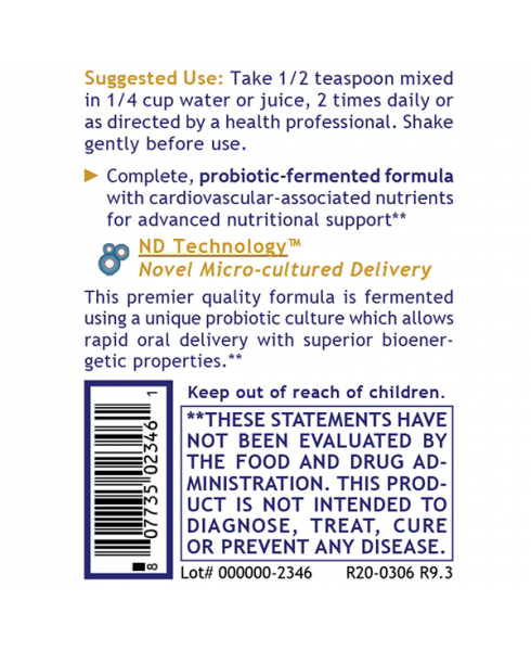 Cardio-ND™ - - Nutritional Supplement - - Cardiovascular and Circulatory Support - - - Marketplace Earth Vitamins, L.L.C.
