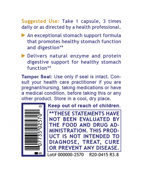 GastroVen™ - - Nutritional Supplement - - Stomach Support - - - Marketplace Earth Vitamins, L.L.C.
