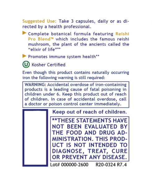 Reishi Immune™ - - Nutritional Supplement - - Immune Support / Targeting Agents - Inmune Health - Liver Support - - - Marketplace Earth Vitamins, L.L.C.