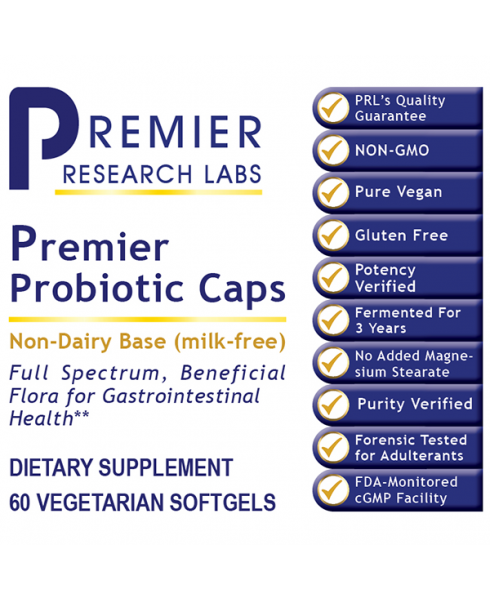 Probiotic Caps, Premier - - Nutritional Supplement - - Intestinal Health - Intestinal Support/Cleansing - - - Marketplace Earth Vitamins, L.L.C.