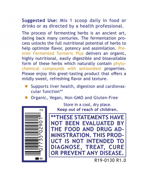 Fermented Turmeric Plus, Premier - - Nutritional Supplement - - Fermented Foods - - - Marketplace Earth Vitamins, L.L.C.