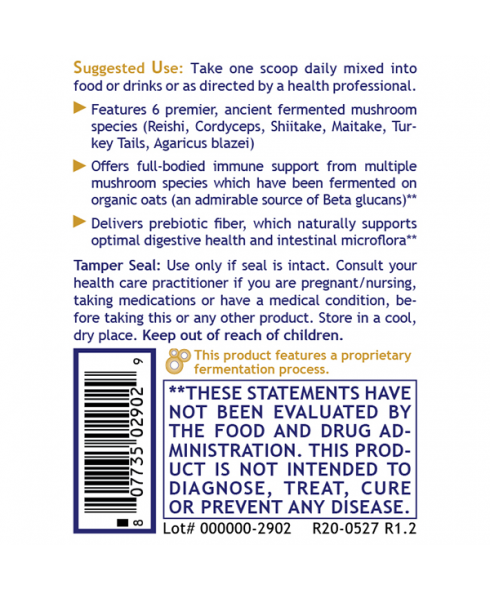 Fermented Mushroom Blend, Premier - - Nutritional Supplement - - Fermented Foods - Inmune Health - - - Marketplace Earth Vitamins, L.L.C.