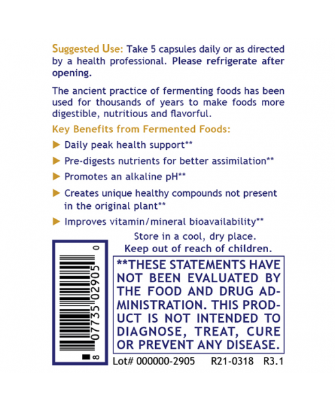 Fermented Greens, Premier - - Nutritional Supplement - - Fermented Foods - Intestinal Support/Cleansing - Probiotic Support - Top Sellers - - - Marketplace Earth Vitamins, L.L.C.