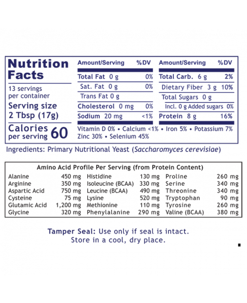 Nutritional Yeast Powder, Premier - - Nutritional Supplement - - Amino Acid Support - Mineral Support - Protein Support - - - Marketplace Earth Vitamins, L.L.C.
