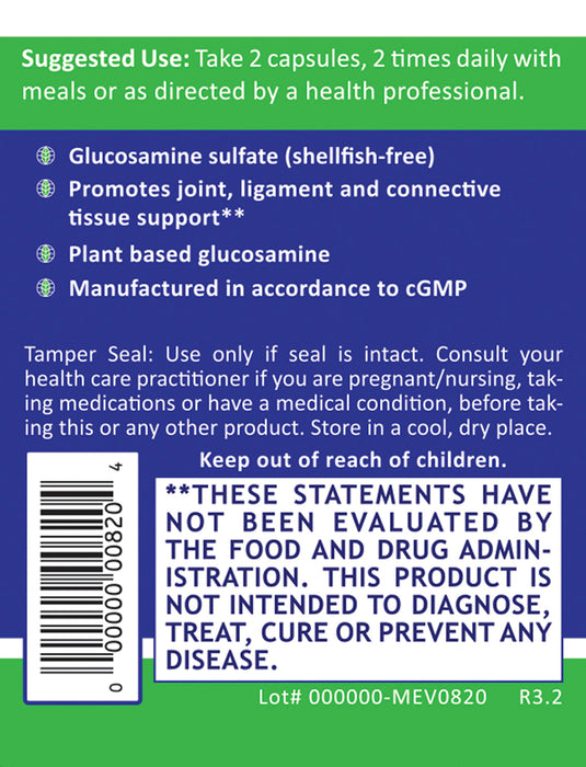 Rheumasport Glucosamine Sulfate - Rheumasport Glucosamine Sulfate provides the premier form of glucosamine as glucosamine sulfate (shellfish-free), which promotes targeted joint, ligament and connective tissue support.- Marketplace Earth Vitamins, L.L.C.