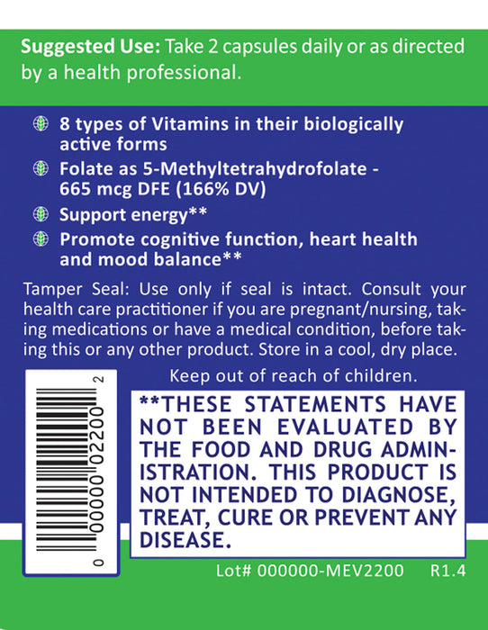 Power B's Complete Vitamin B - Plant-Source Capsules Premier Liver, Energy, Brain & Mood Support - Marketplace Earth Vitamins, L.L.C.