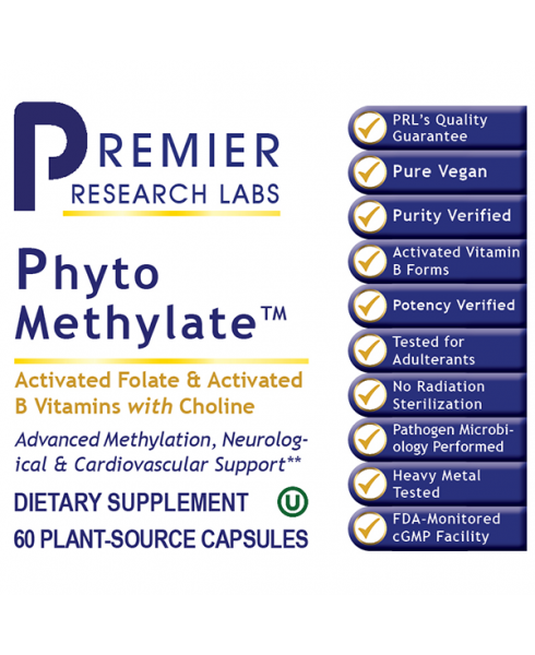 Phyto Methylate (60 Caps) - - Nutritional Supplement - - Cardiovascular and Circulatory Support - Methyl Support - Neurological Support - - - Marketplace Earth Vitamins, L.L.C.