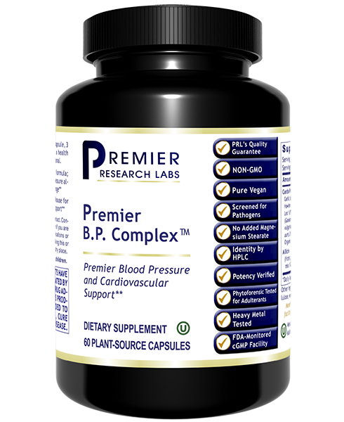 B.P. Complex™, Premier - - Nutritional Supplement - - Blood Pressure Support - Cardiovascular and Circulatory Support - - - Marketplace Earth Vitamins, L.L.C.