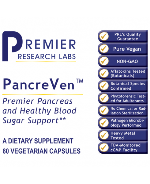 PancreVen ™ - - Nutritional Supplement - - Blood Sugar Health - Blood Sugar Support - Pancreas Support - - - Marketplace Earth Vitamins, L.L.C.