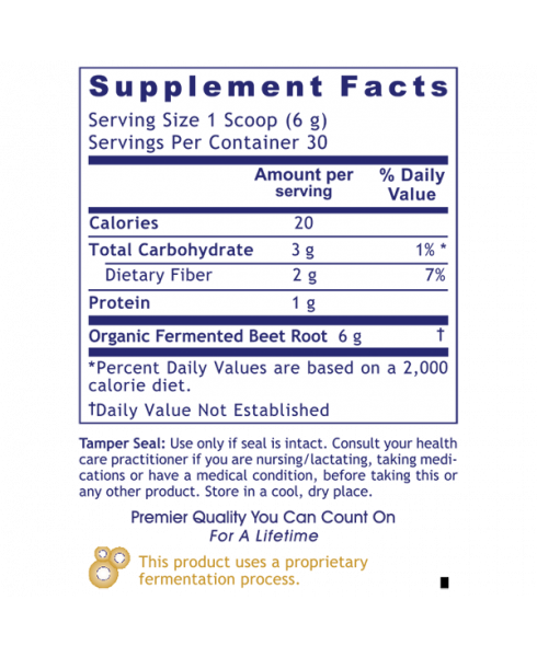 Fermented Beets, Premier - - Nutritional Supplement - - Fermented Foods - - - Marketplace Earth Vitamins, L.L.C.