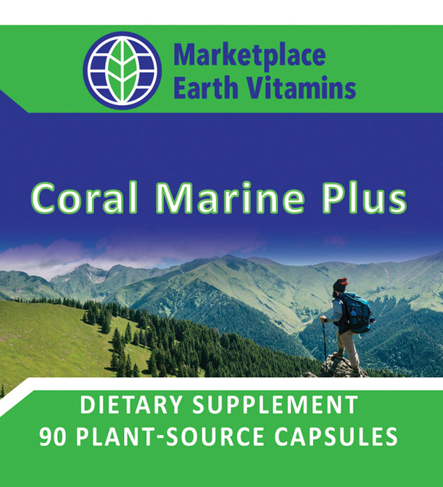 Coral Marine Plus - pH Support Formula Whole Body Mineral Support, Including the Bones, Joints, Teeth and an Alkaline pH - Marketplace Earth Vitamins, L.L.C.