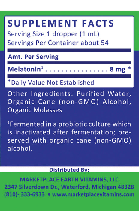 Melatonin - Melatonin 8 mg - Marketplace Earth Vitamins, L.L.C.