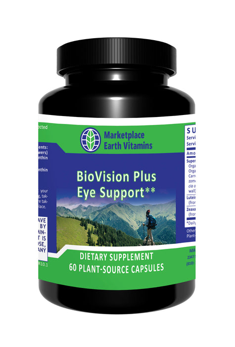 Biovision Plus Eye Support - - Nutritional Supplement - - Eye & Vision Health - Eye and Vision Support - MEV - Top Sellers - - - Marketplace Earth Vitamins, L.L.C.