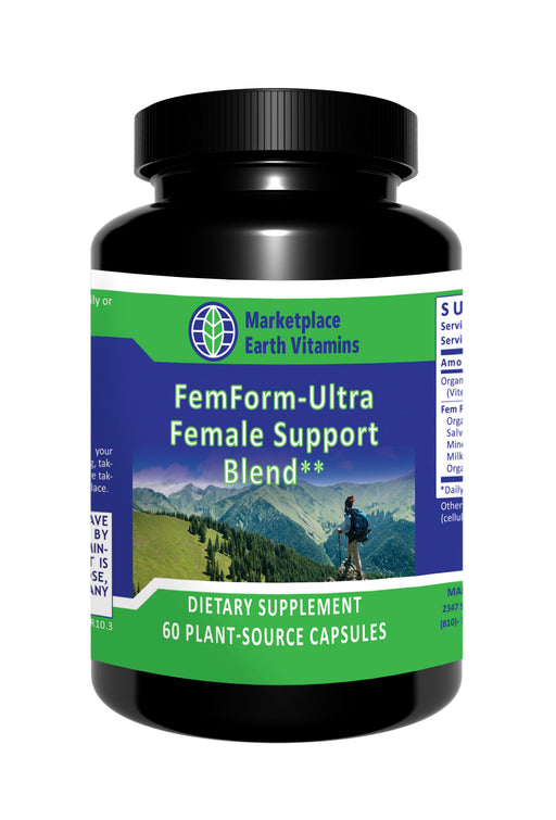 FemForm-Ultra Female Support Blend - - Nutritional Supplement - - Menopause / PMS / and Hormone Support - MEV - Women's Health Support - - - Marketplace Earth Vitamins, L.L.C.